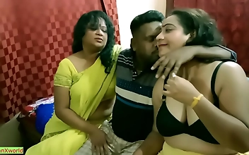 Introducing Indian Bengali Boy's Terrifying Yet Alluring Threesome with Two Luscious MILFs !!