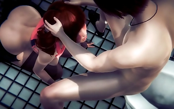 Japanese Schoolgirl's Dirty Bathroom Escapade! Shien Hardsex in Toilet Hentai 3D Uncensored