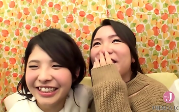 Female director Haruna's steamy lesbian pickup ~ Tempting first-time pussy teasing and climaxing with your best friend