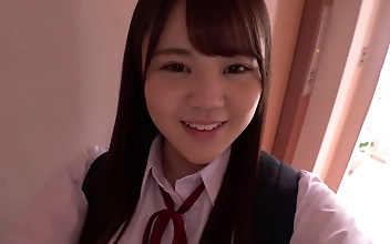 Introducing the Ultimate JAV Dream Girl ~ Super-White JK with Soft Tits and Glutinous Skin!