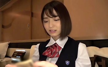 Discover the Alluring Appeal of Young Beauty WAME-chan in her School Uniform!